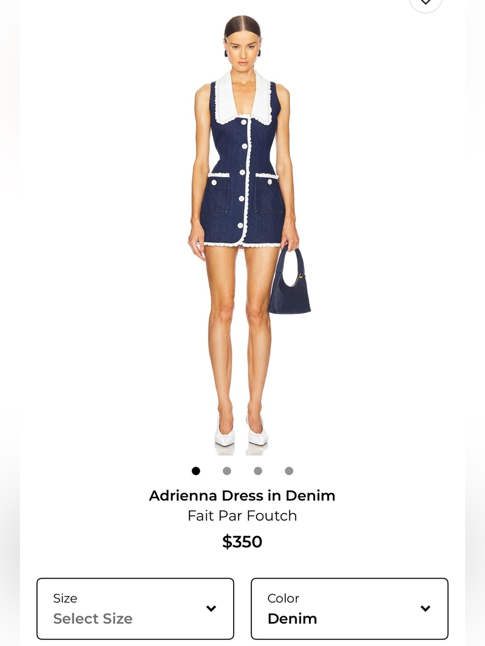 Fait Par Foutch — Denim Adrienna Dress with White Trim